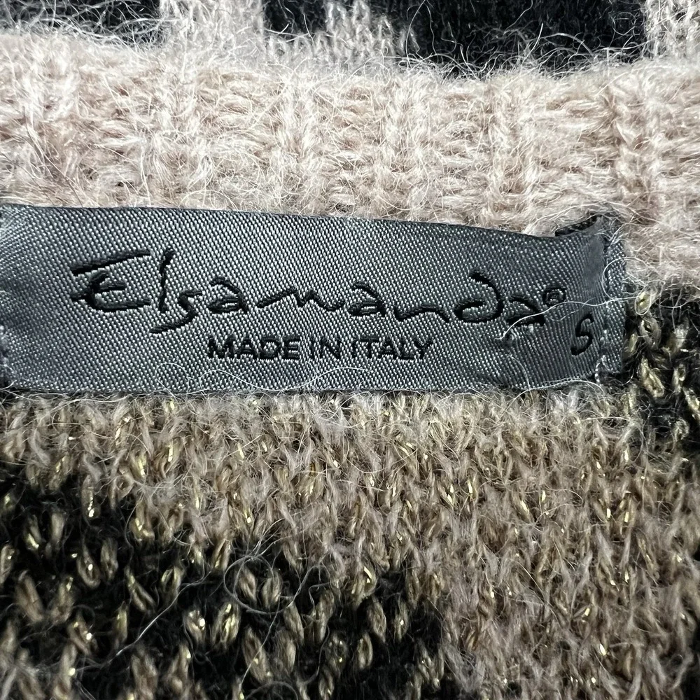 Anthropologie Elsamanda Made‎ in Italy Leopard Print Wool Alpaca Sweater Small